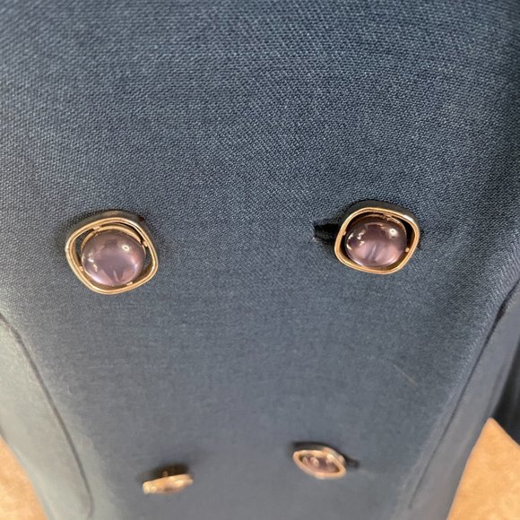 Vintage Women's Blue Wool jacket size small by Holly Poplin made in the USA. - Picture 9 of 10